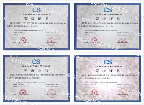 信息系統(tǒng)建設和服務能力評估CS認證客戶案例-卓航咨詢