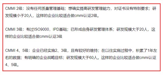 cmmi的五個(gè)級(jí)別到底是什么？做cmmi認(rèn)證怎么選級(jí)別？有標(biāo)準(zhǔn)嗎？