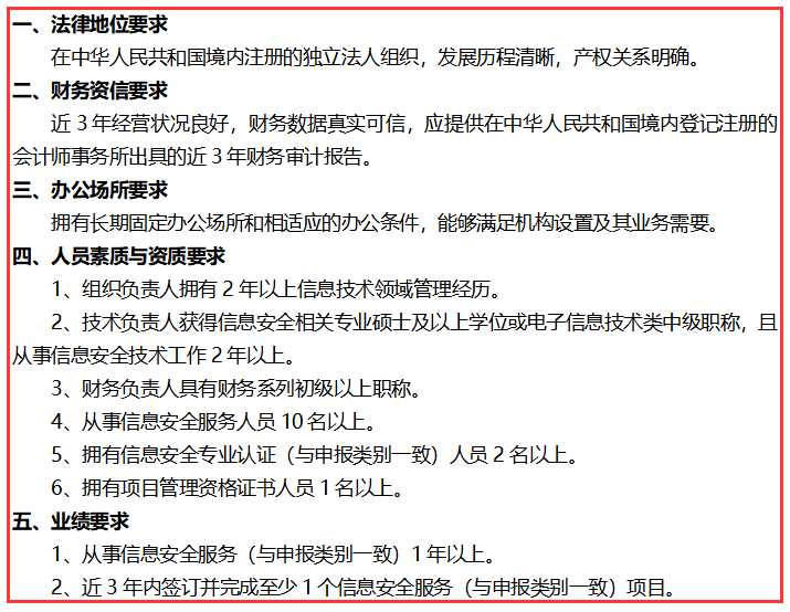 信息系統(tǒng)安全集成服務(wù)資質(zhì)三級(jí)5大要求，卓航分享！