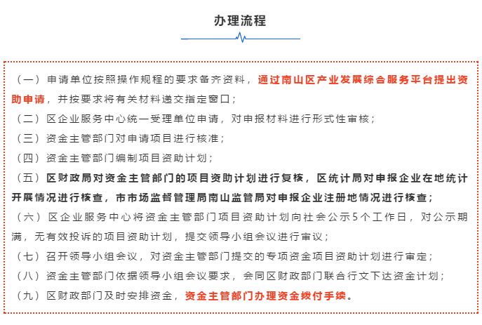 一圖掌握南山兩化資助補(bǔ)貼9大申報(bào)辦理流程！卓航分享